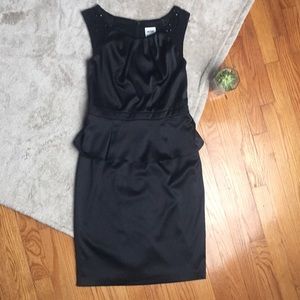 Decode Black Peplum Evening Dress